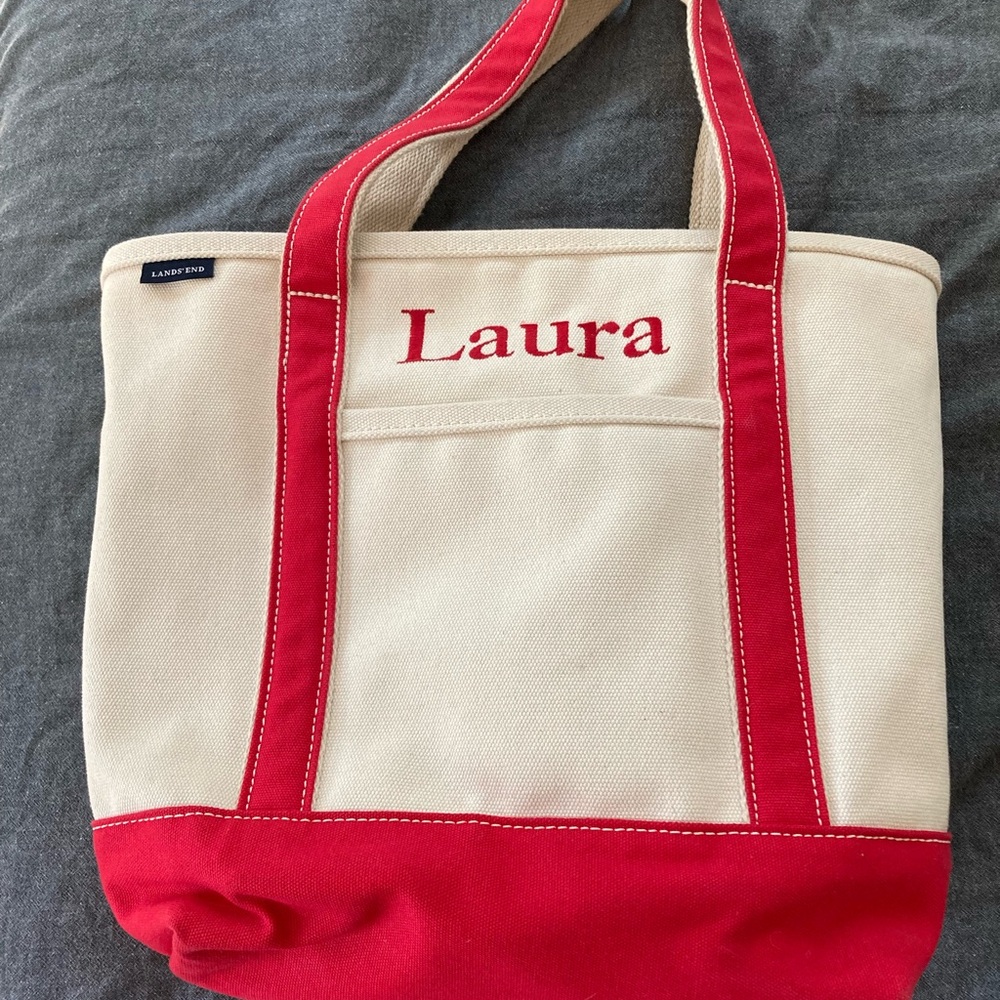 Lands' End canvas boat tote bag
Small/medium size 
LAURA